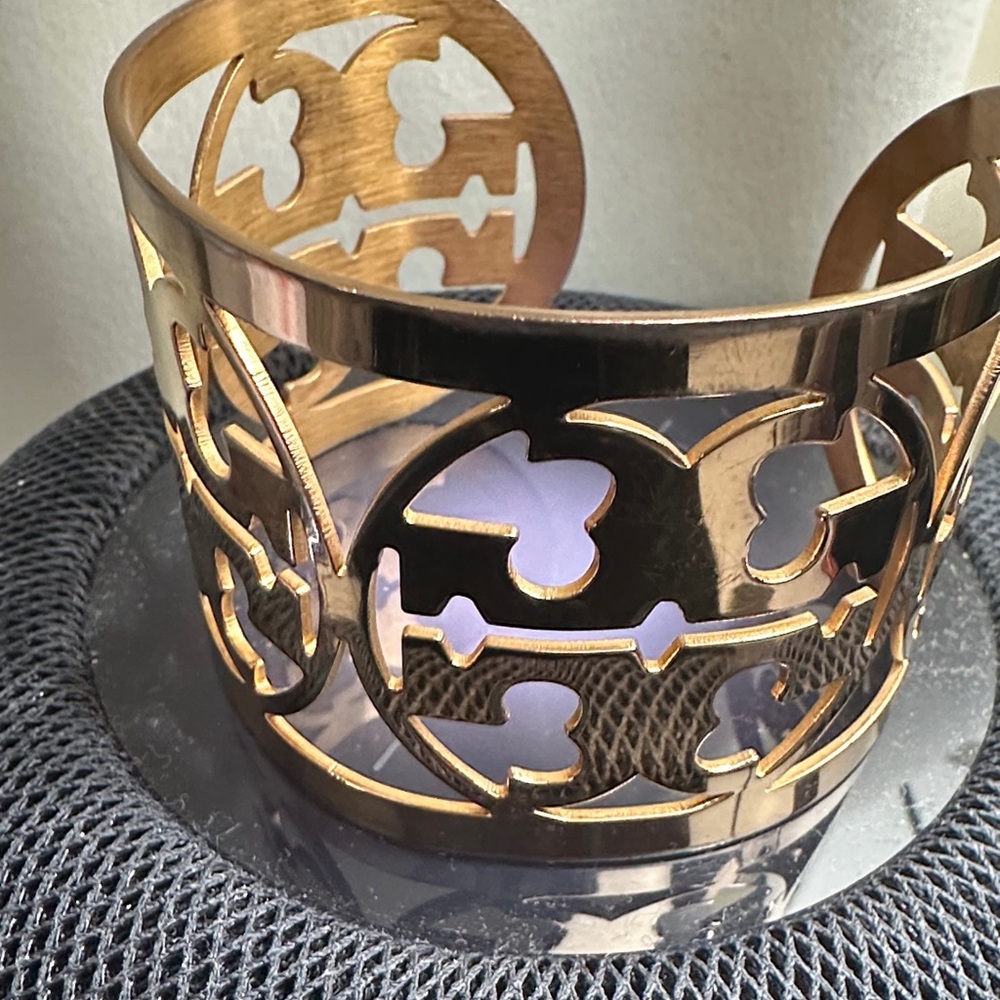 Tory Burch Gold Cutout Cuff Bracelet